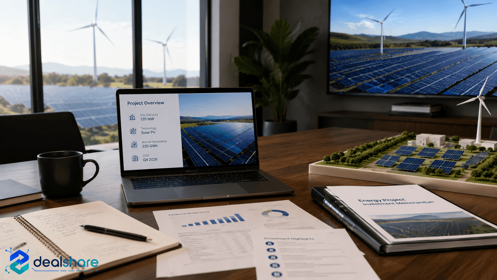 Data room projektu energetycznego prezentowany inwestorowi